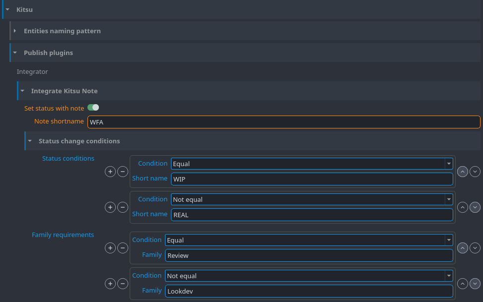 Integrate Kitsu Note project settings